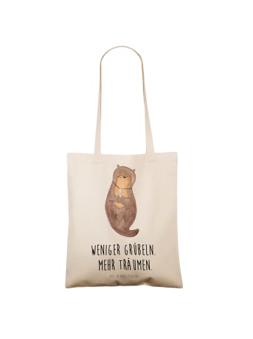 Mr. & Mrs. Panda Tragetasche Otter Muschel mit Spruch in Creme