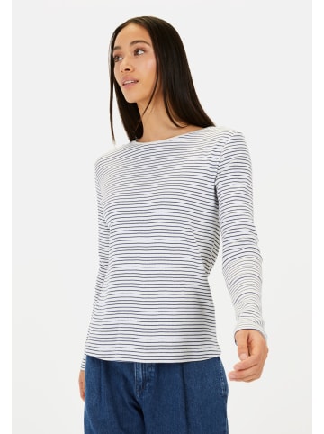 Camel Active Langarmshirt mit Rundhalsausschnitt in Indigo Streifen