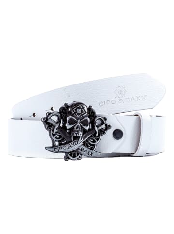 Cipo & Baxx Cipo & Baxx Herren Gürtel CG146 White 105cm x 3,8cm