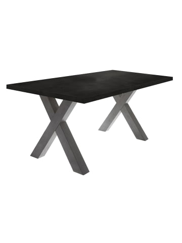 58 aufm Kessel ESSZIMMERTISCH Eike 4 140 x 90 x 75 Esstisch Graphit/Schwarzstahl