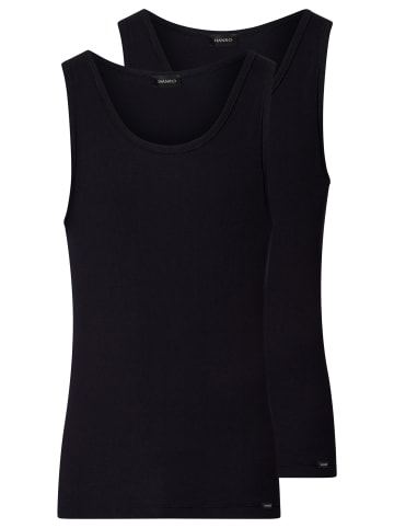 Hanro Unterhemd / Tanktop Cotton Essentials in Schwarz