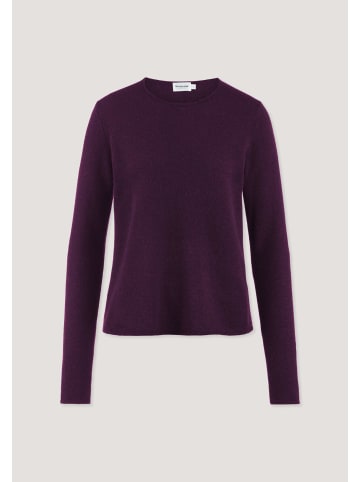 Hessnatur Strick Pullover Regular in dunkles purpur