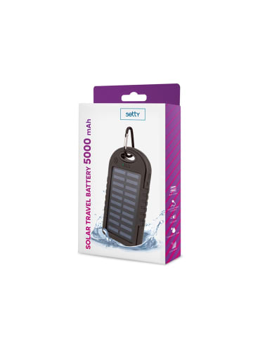 Setty Setty Solar-Powerbank 5000 mAh SPBS-05 schwarz