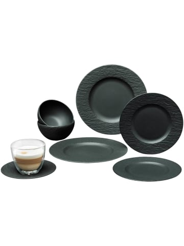 Villeroy & Boch 10er Set Starter-Set Manufacture Rock schwarz in schwarz