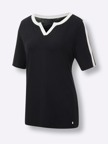 creation L Modal-Shirt in schwarz-ecru