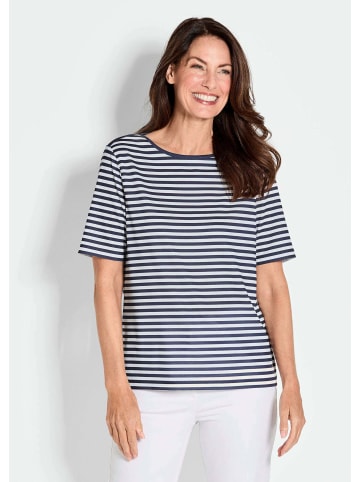 GOLDNER Stilvolles Streifenshirt für Damen in schwarz / weiß / geringelt