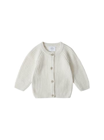 Stellou & friends Gerippter Strick-Cardigan in white