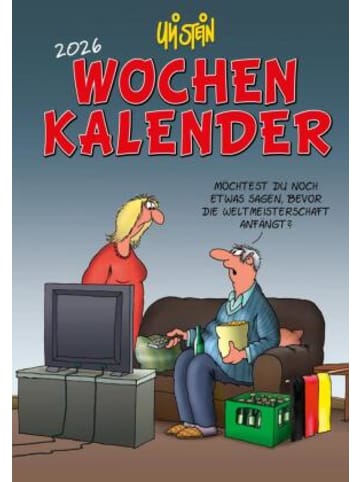 LAPPAN Kalender - Uli Stein Wochenkalender 2026: Taschenkalender mit Spiralbindung und