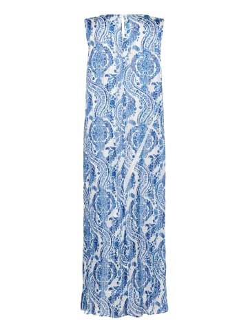 Kaffe Kleid BPjemma Casual fit in Blue/White Print - Gold Lyrex