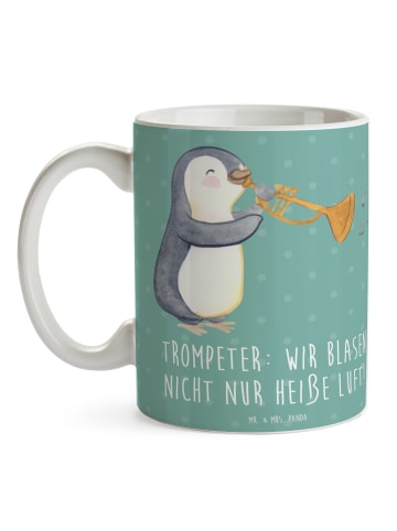 Mr. & Mrs. Panda Tasse Trompete Kunst mit Spruch in Meeresbrise