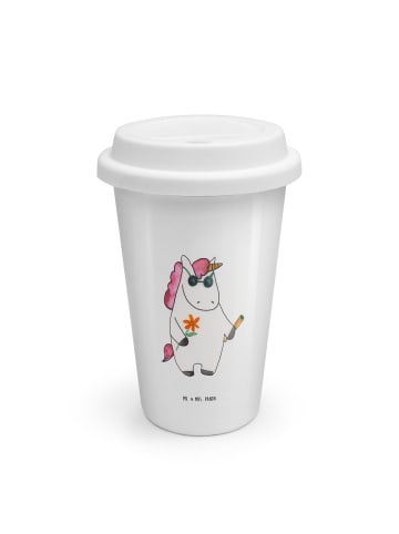 Mr. & Mrs. Panda To Go Becher Einhorn Woodstock ohne Spruch in Weiß