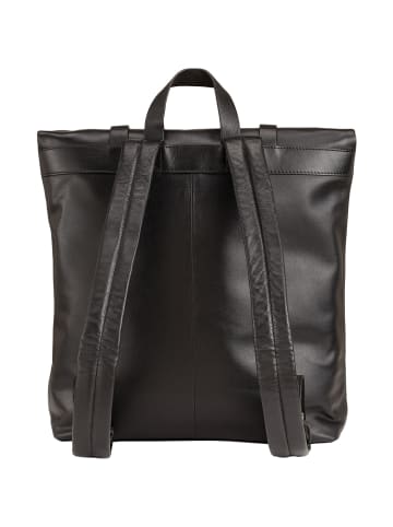 DuDu Rucksack Leder 36 cm schwarz