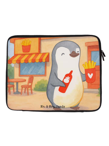 Mr. & Mrs. Panda Laptop Bag Pinguin Pommes Design ohne Spruch in Weiß