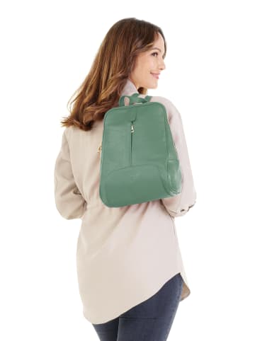 Samantha Look Rucksack echt Leder in grün