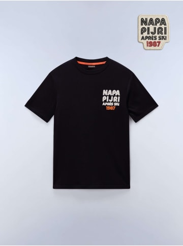 Napapijri T-Shirt "S-Fiemme Ss" in Schwarz