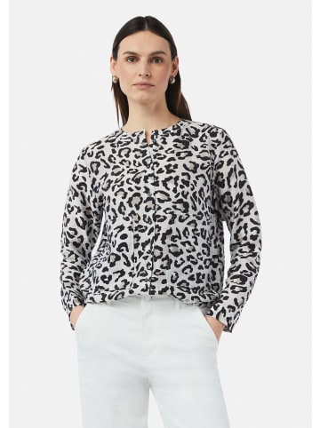 comma CI Bluse langarm in Grau-mehrfarbig