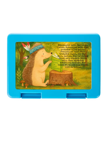 Mr. & Mrs. Panda Snackbox Igel Federschmuck Design mit Spruch in Weiß