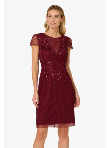 Adrianna Papell Cocktailkleid Bead Mesh Sheath Dress in mahogany