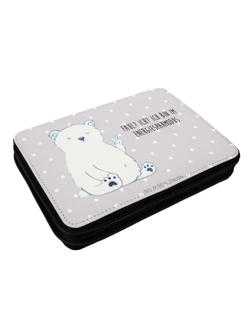 Mr. & Mrs. Panda Schreibmappe Eisbär Faul mit Spruch in Grau Pastell