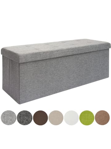 DuneDesign 120l Sitzbank 110x38x38cm in Grau