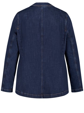 SAMOON Blazer Langarm gefüttert in Raw Blue Denim