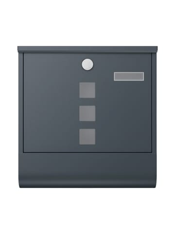 SONGMICS Briefkasten Poster in Schwarz - (B)30.8 x (H)33.8 x (T)10 cm