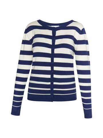 usha BLUE LABEL Damen Strickjacke in Marine Wollweiss