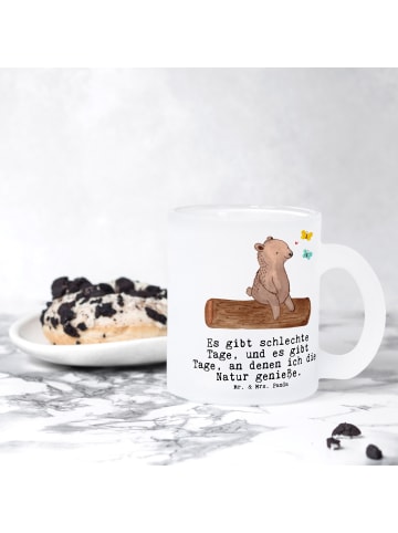 Mr. & Mrs. Panda Kaffeebecher Bär Naturliebhaber mit Spruch in Transparent
