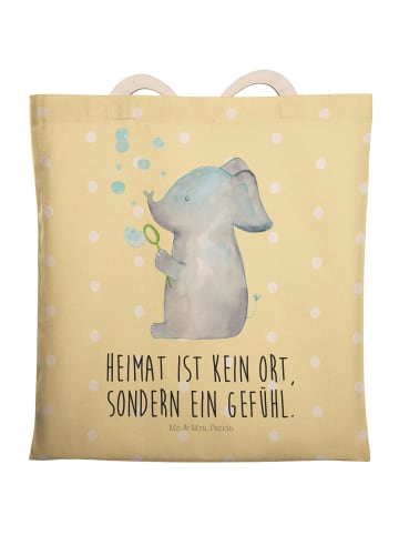 Mr. & Mrs. Panda Tasche Elefant Seifenblasen mit Spruch in Gelb Pastell
