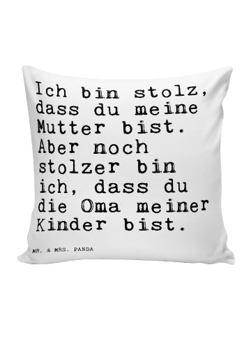 Mr. & Mrs. Panda sofa kissen Ich bin stolz, dass... mit Spruch in Weiß
