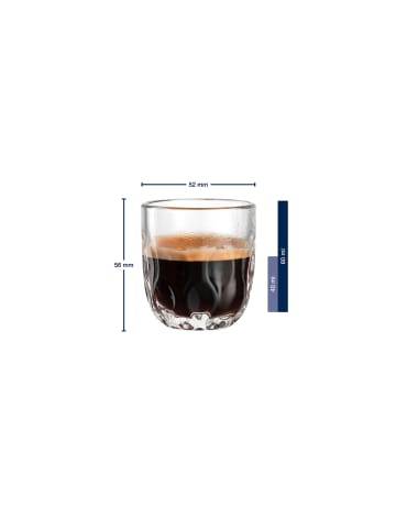 LEONARDO 6er Set Espressogläser (3) Gocce 60 ml in transparent