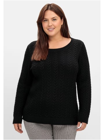 sheego Pullover in schwarz