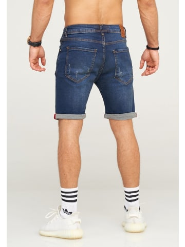 behype Jeans-Shorts MALAY in Dark Blue