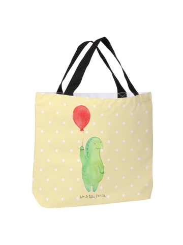 Mr. & Mrs. Panda Strandtasche Schildkröte Luftballon ohne Spruch in Gelb Pastell