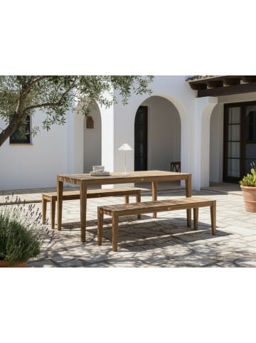 Beliani 3-tlg Gartentisch Set CHIOGGIA in Braun