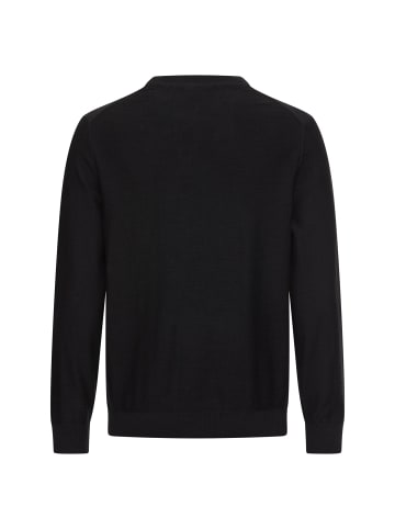 Camel Active Strickpullover aus reiner Baumwolle in Schwarz