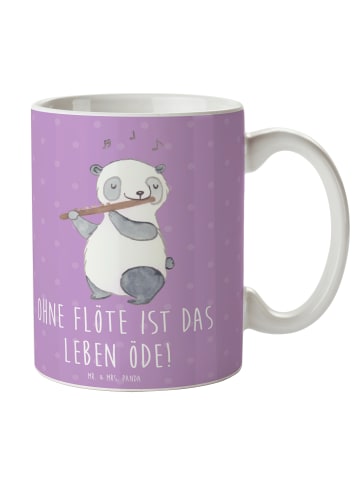 Mr. & Mrs. Panda Haferl Flöte Leben mit Spruch in Lavendeltraum