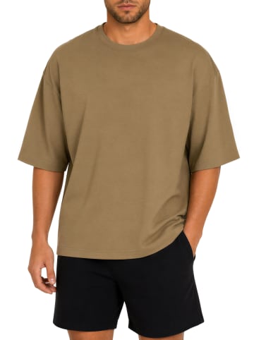Reichstadt Herren Oversized T-Shirt in Khaki