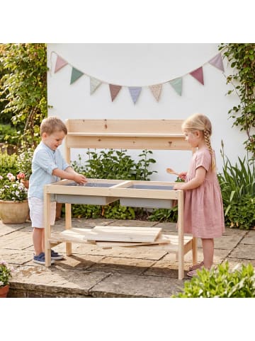 roba Matschküche Fun Outdoor+ aus Holz – wetterfeste Spielküche für draußen