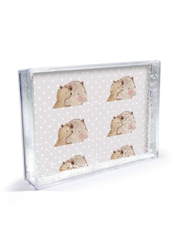 Mr. & Mrs. Panda Bilderrahmen Papa Bär mit Spruch in Grau Pastell