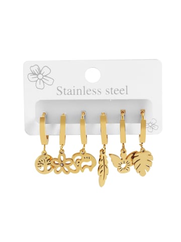 Adeliás Damen Anhänger aus Edelstahl in gold