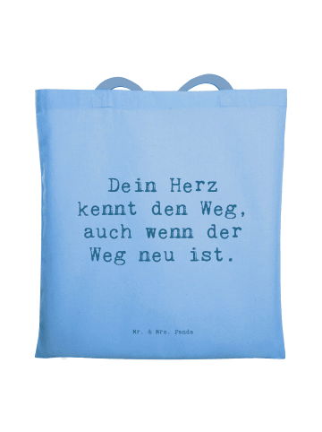 Mr. & Mrs. Panda Tragetasche Spruch Trennung von den Eltern mit ... in Sky Blue
