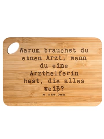 Mr. & Mrs. Panda vesperbrett Spruch Kluge Arzthelferin mit Spruch in Braun