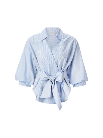 Rich & Royal Bluse in hellblau weiß