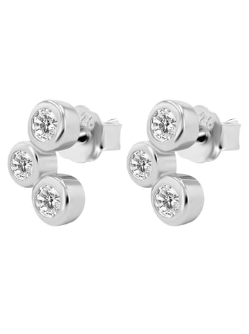 Adeliás Damen Ohrstecker aus 925 Silber mit Zirkonia in silber