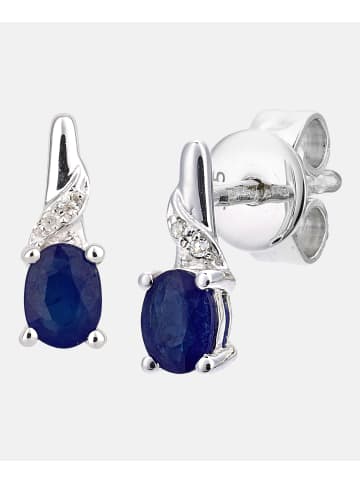 Diamant L'éternel Ohrhänger aus 375 Weißgold mit Diamant mit Saphir