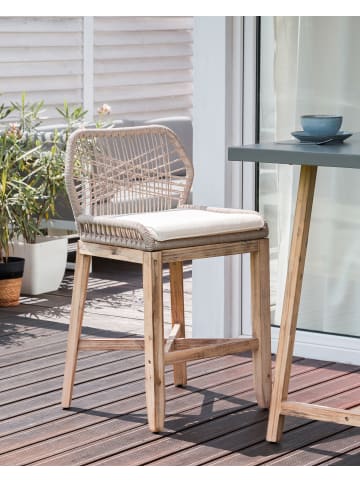 Beliani 2er-Set Gartenstuhl TALAMONE in Braun/Beige