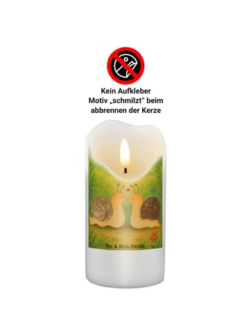 Mr. & Mrs. Panda Wachskerze Schnecken Liebe Design ohne Spruch in Weiß