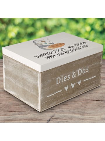 Mr. & Mrs. Panda Schatzkiste Handpan Spieler mit Spruch in Weiß