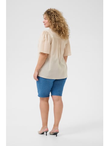 KAFFE curve Kurzarm-Bluse KCkarlia Regular fit in Feather Gray